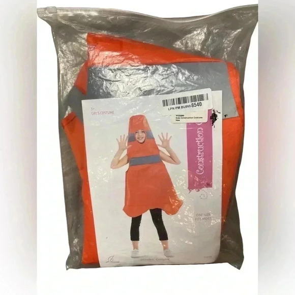 Construction cone kids costume size one size fits most - Picture 1 of 6